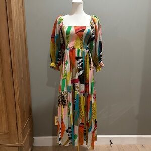 Fate Bring your love abstract midi dress